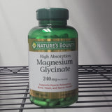Nature's Bounty high absorbtion magnesium glycinate 240mg 180caps