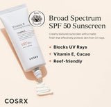 <RED30> COSRX Vitamin E Vitalizing Face Sunscreen SPF 50, 1.69 fl oz / 50ml