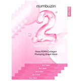 <RED> Numbuzin No.2 Rose PDRN Collagen Water Plumping Mask 5