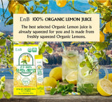 EnB Organic Lemon Juice, 280g (9.87oz), 20g x 14pcs, 100% Original Lemon Juice Stick Packets,