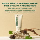 K-SECRET SEOUL 1988 Cleansing Foam : Pine Cica 1% + Probiotics 150ml / 5.07 fl. oz.