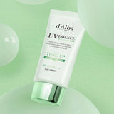 d'Alba UVessence Waterfull+ Tone-Up Green Correcting Sun Cream SPF50+