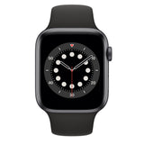 Apple Watch Series 6 GPS/ Cellular 44mm Space Gray Aluminum Smartwatch - Black Sport Band