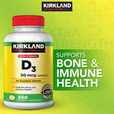 Kirkland Signature Extra Strength D3 50 mcg., 600 Softgels Exp. 06/24