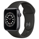 Apple Watch Series 6 GPS/ Cellular 40mm Space Gray Aluminum Smartwatch - Black Sport Band