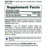 Nature's Bounty Zinc 50mg, 400 Taplets